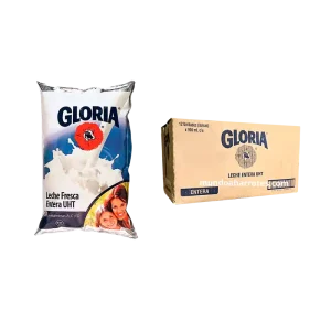 LECHE ENTERA GLORIA  BOLSA 12 X  900ML