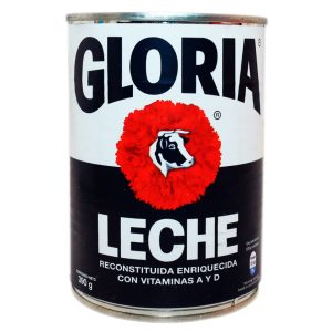 LECHE EVAPORADA ENTERA GLORIA AZUL LATA X 395 GR