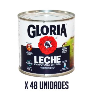 LECHE EVAPORADA 48 UND X 170 G. MARCA GLORIA