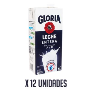 LECHE FRESCA UHT GLORIA AZUL 12 UND X 1LT.